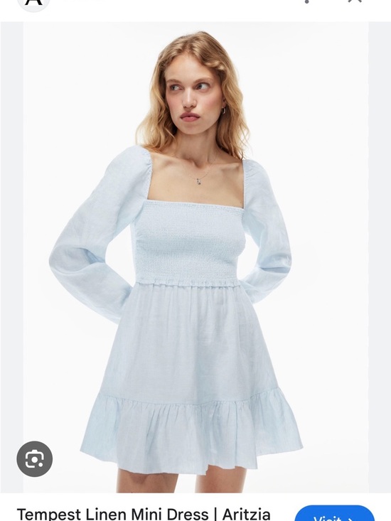 Wilfred Dresses & Skirts - Wilfred Tempest Aura Blue Textured Dress